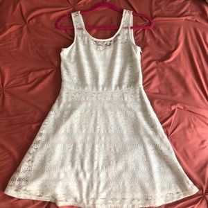 WHITE lace casual dress